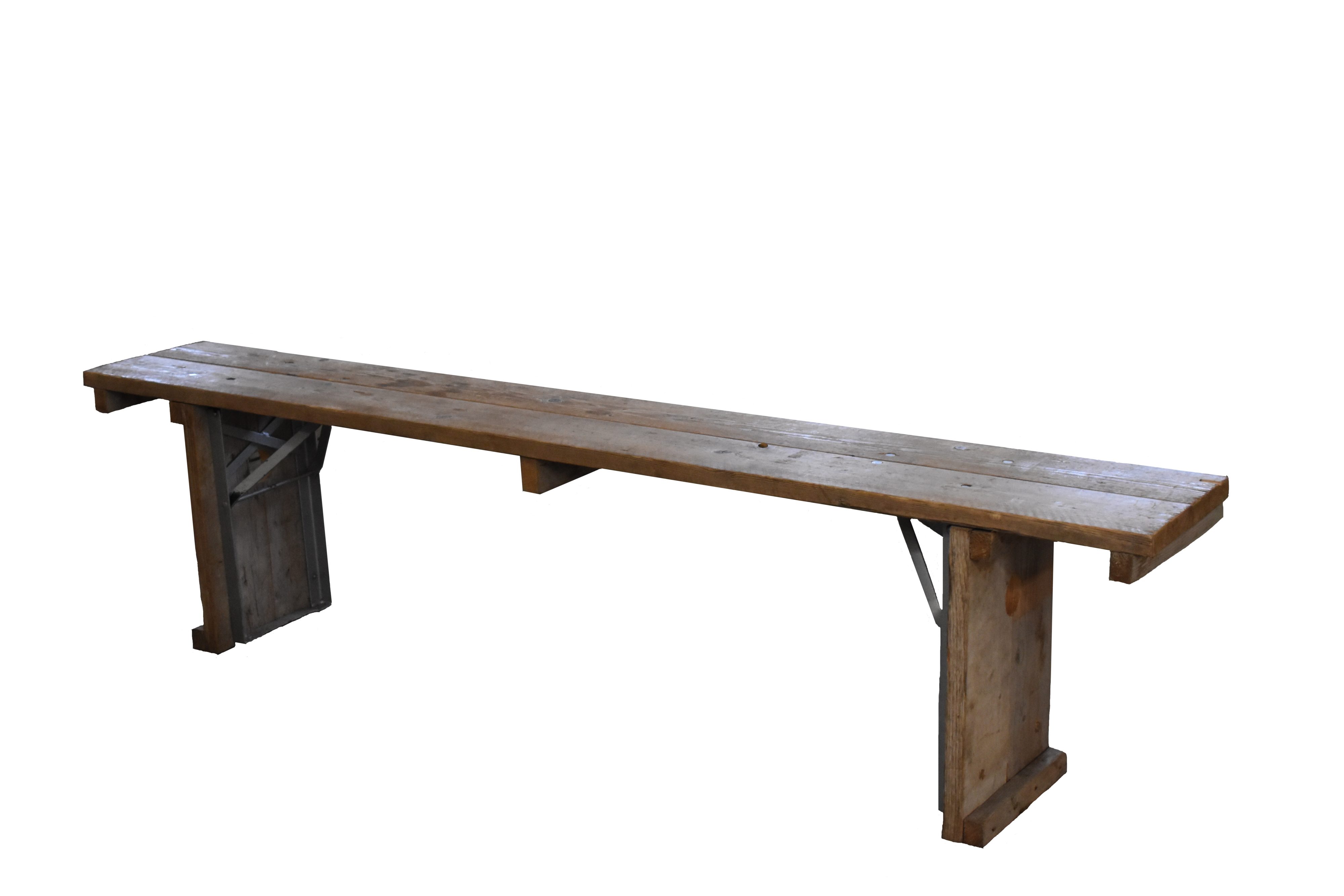 Geleidbaarheid klein interferentie Picknickbank Lorenzo, 30×220 cm, steigerhout | Kaak Event Rent