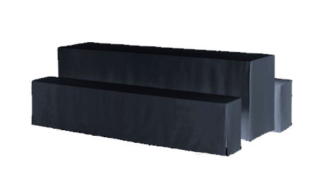 Picknickbank hoes 30x220 cm (zwart) exclusief tafel-0
