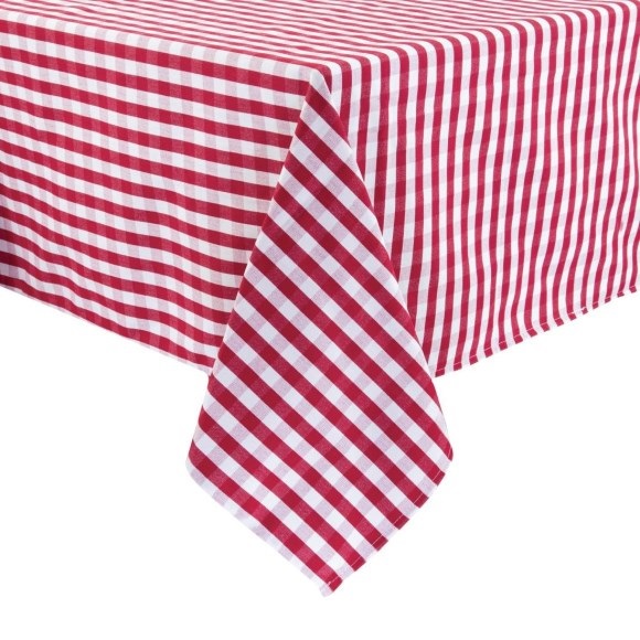 Instrument Rook mat Tafelkleed 80×80 cm geblokt (rood/wit) | Kaak Event Rent